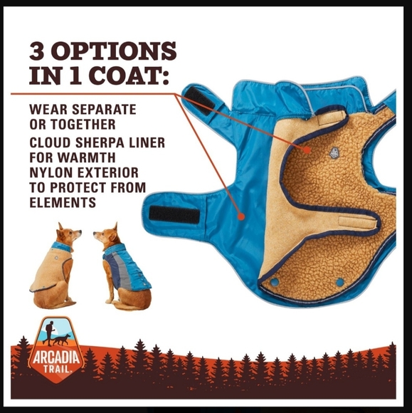 NWT Arcadia 3-in-1 dog jacket - Picture 1 of 6